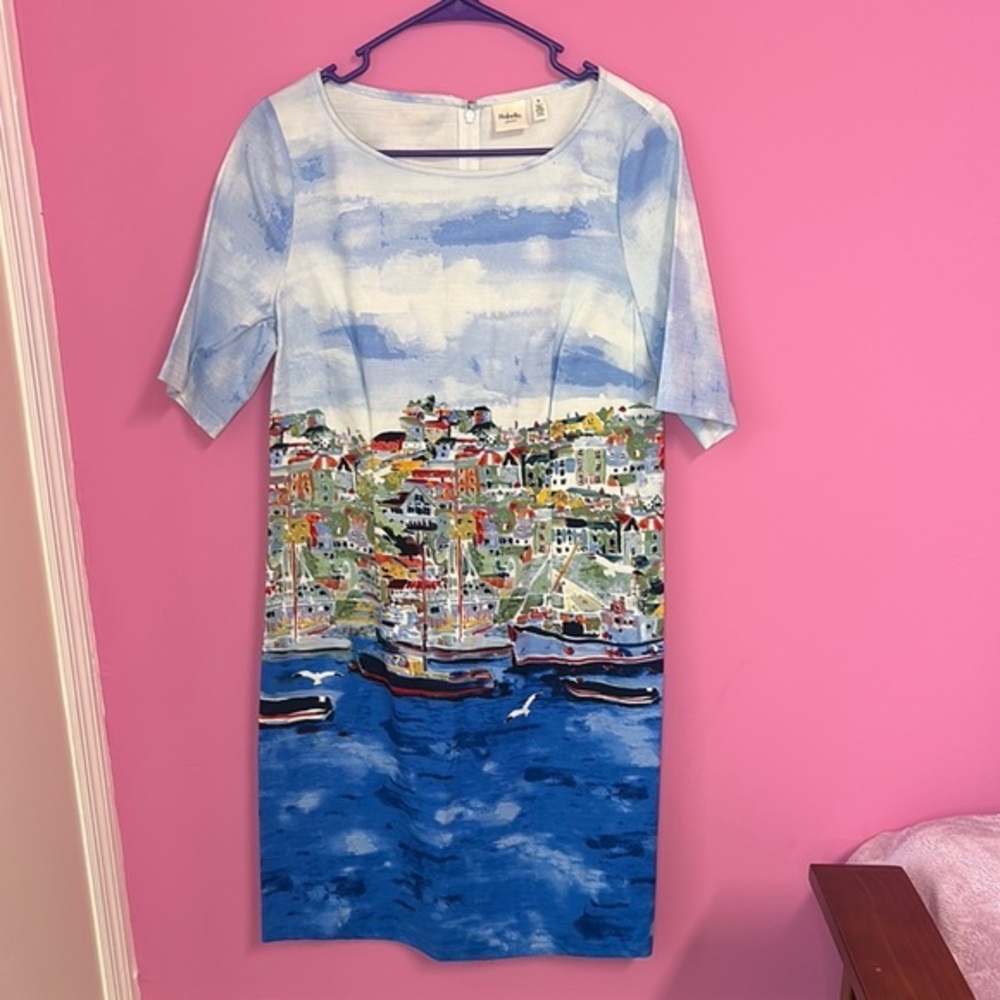 RAFAELLA WEEKEND Stunning Dress! Scenic Seaside Town ft Sail Boats and Seagulls